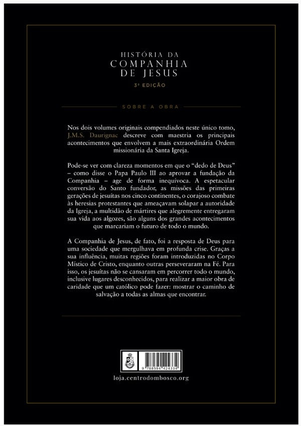 HISTÓRIA DA COMPANHIA DE JESUS (2 VOLUMES EM 1)
